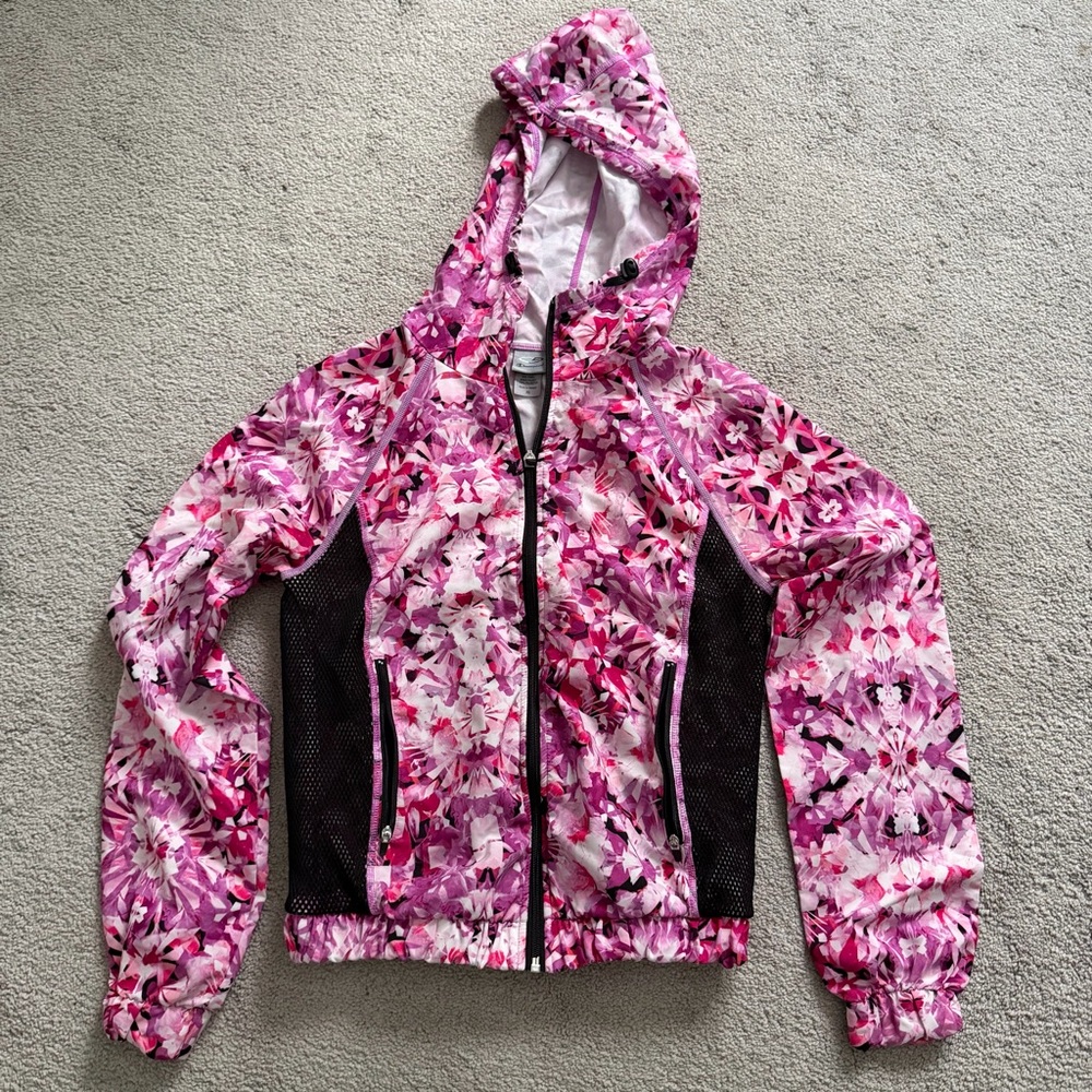 Champion Floral Pink and Black Zip Up